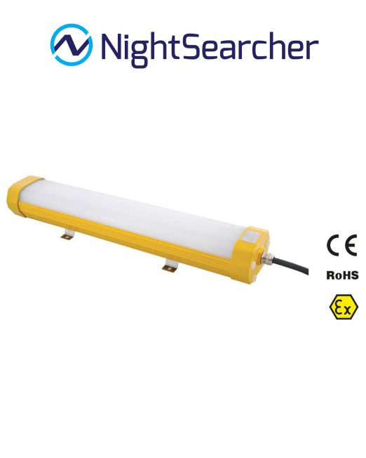 Nightsearcher Intrinsically Safe SAFATEX AC Linear Lights ATEX Hazardous Area AC LED 36W / 60W Linear Lights