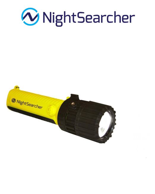 Nightsearcher Intrinsically Safe SAFATEX Zoom 4 x AA Battery-Powered Spot-to-Flood LED Flashlight with 160 Lumens